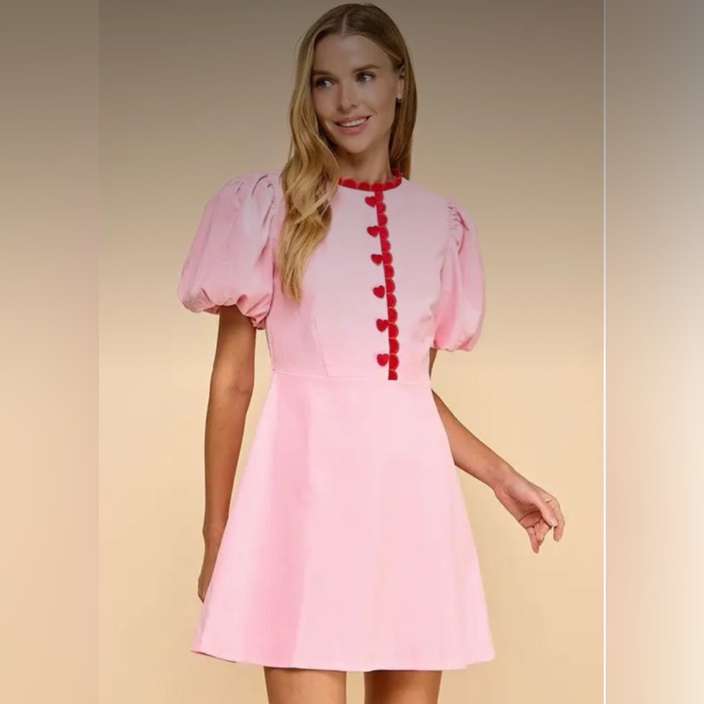 Pink Corduroy Fit and Flare Dress